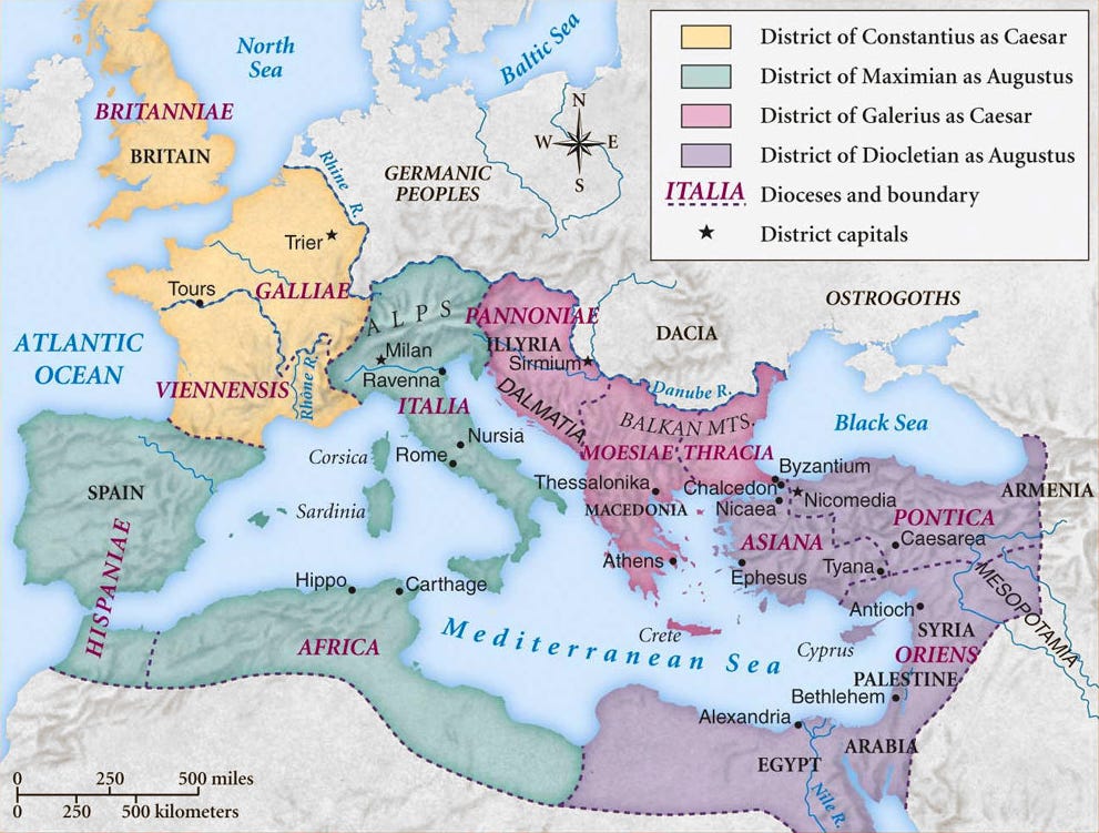 Map of the Tetrarchy