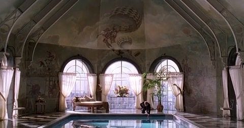 The gorgeous pool from Meet Joe Black (Brad Pitt circa 1998 certainly helps  the look). | Indoor pool, House styles, Next at home
