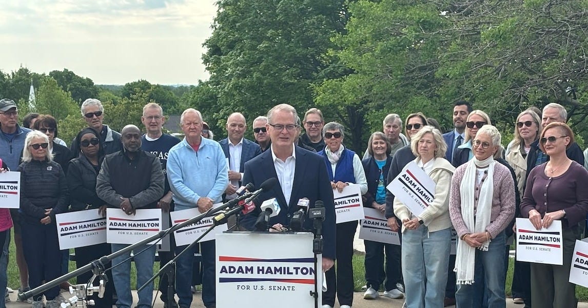 Pastor Adam Hamilton announces run for Kansas Senate as Democrat