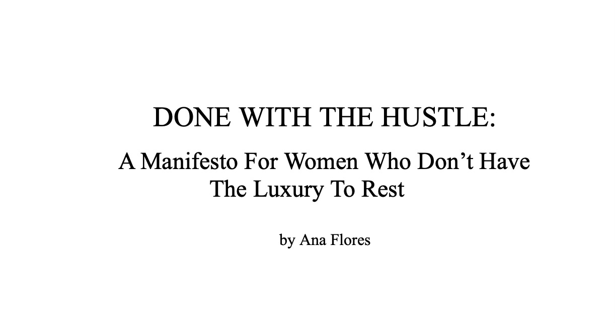 Done With the Hustle Ana Flores book