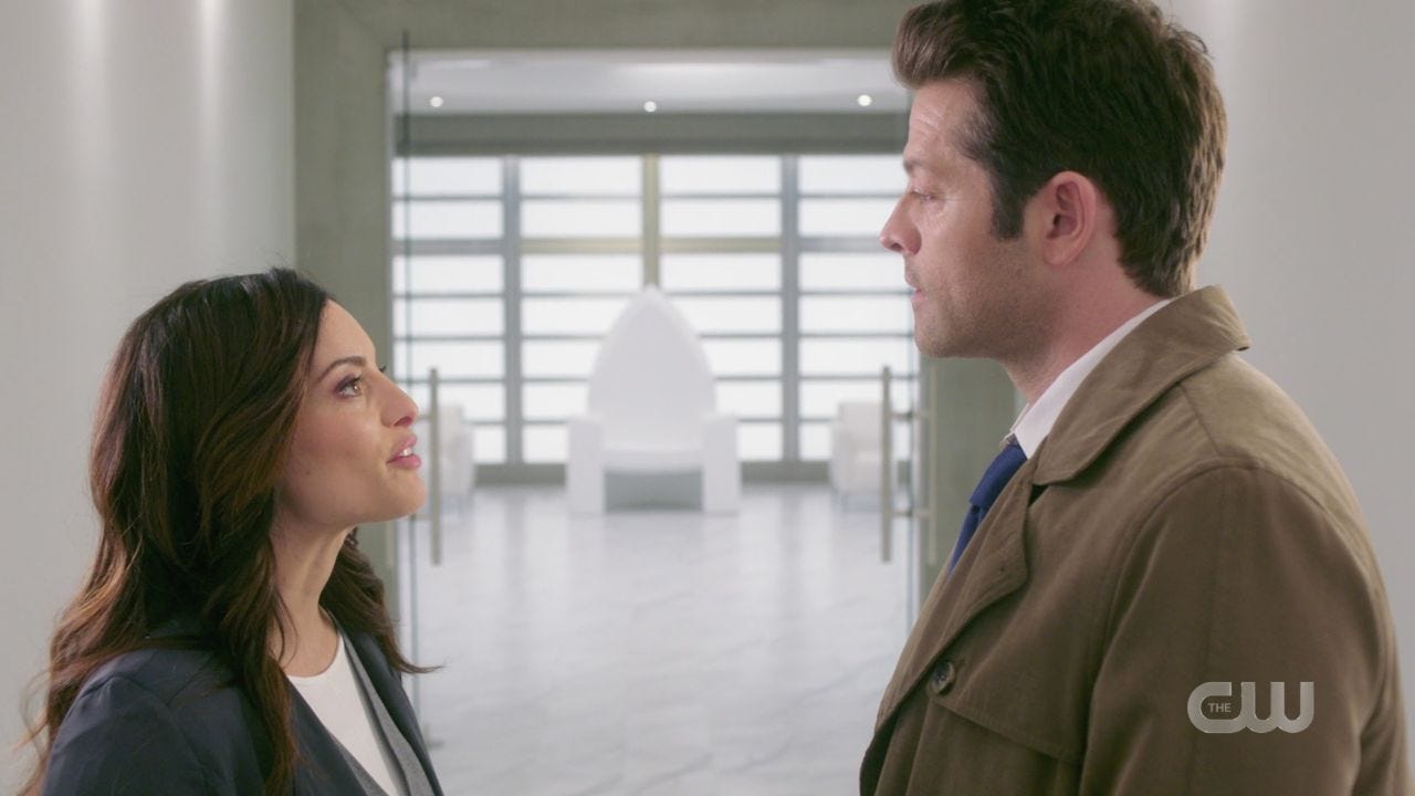 Castiel mistakenly tells Dumah Jack is out of control SPN 14.19 Castiel mistakenly tells Dumah Jack is out of control SPN 14.19