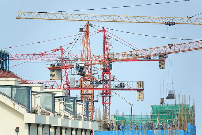 A housing project under construction in Yantai, Shandong province, on July 23, 2024.