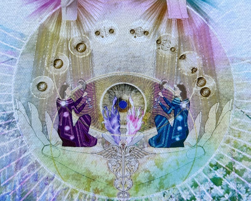 Twin Flames Oracle Card from the Master Ascension Light Codes Oracle Deck Divine Love Twin Souls Mirror Souls Divine Counterparts Love