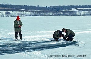Officers checking net