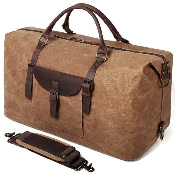 Oversized Travel Duffel Bag Waterproof Canvas Genuine Leather Weekend bag Weekender 2019 hottest holiday gifts Oversized Travel Duffel Bag Waterproof Canvas Genuine Leather Weekend bag Weekender 2019 hottest holiday gifts