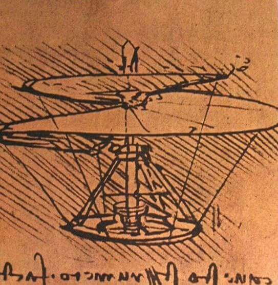 Design for a Helicopter - by Leonardo da Vinci