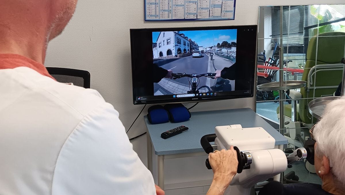 Le dispositif, d'abord développé au sein de l'Ehpad des Jardins du Clos, a également été installé dans le service de réadaptation de l'hôpital