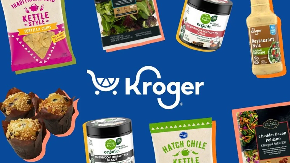 Kroger adds 'trendy' private label products, looks to launch 900 items | Grocery Dive Kroger adds 'trendy' private label products, looks to launch 900 items | Grocery Dive