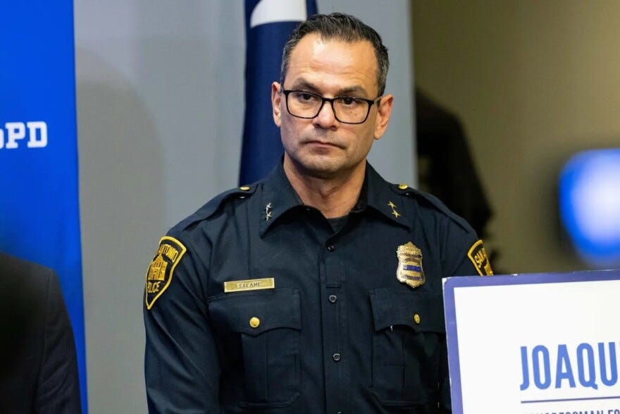 Assistant Chief Jesus “Jesse” Salame Jr. was named acting chief of the San Antonio Police Department and will lead the agency while the city conducts a national search for a permanent chief.