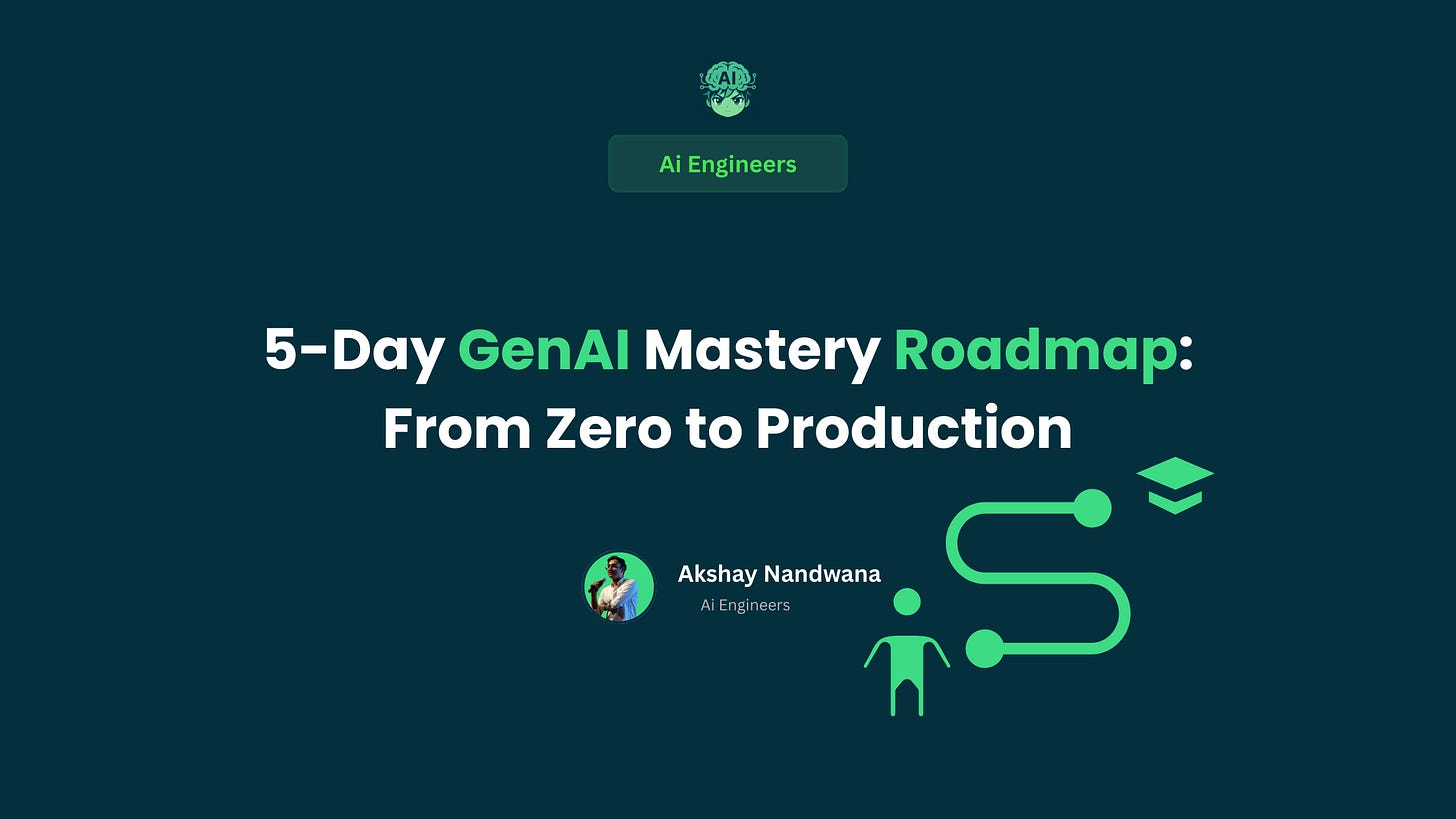 5-Day GenAI Mastery Roadmap: From Zero to Production