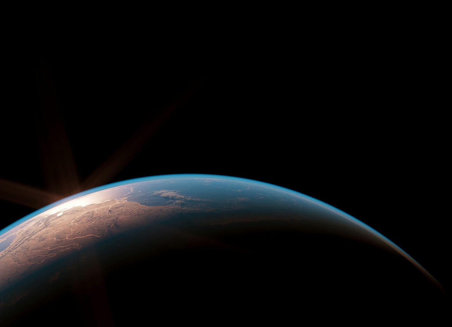 A photo of the Earth from space.