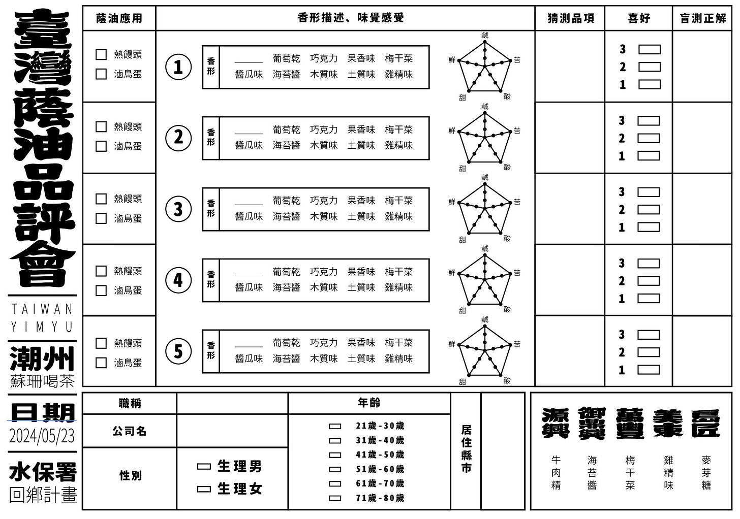 臺灣蔭油協進會 Taiwan Yimyu Association 臺灣蔭油協進會 Taiwan Yimyu Association