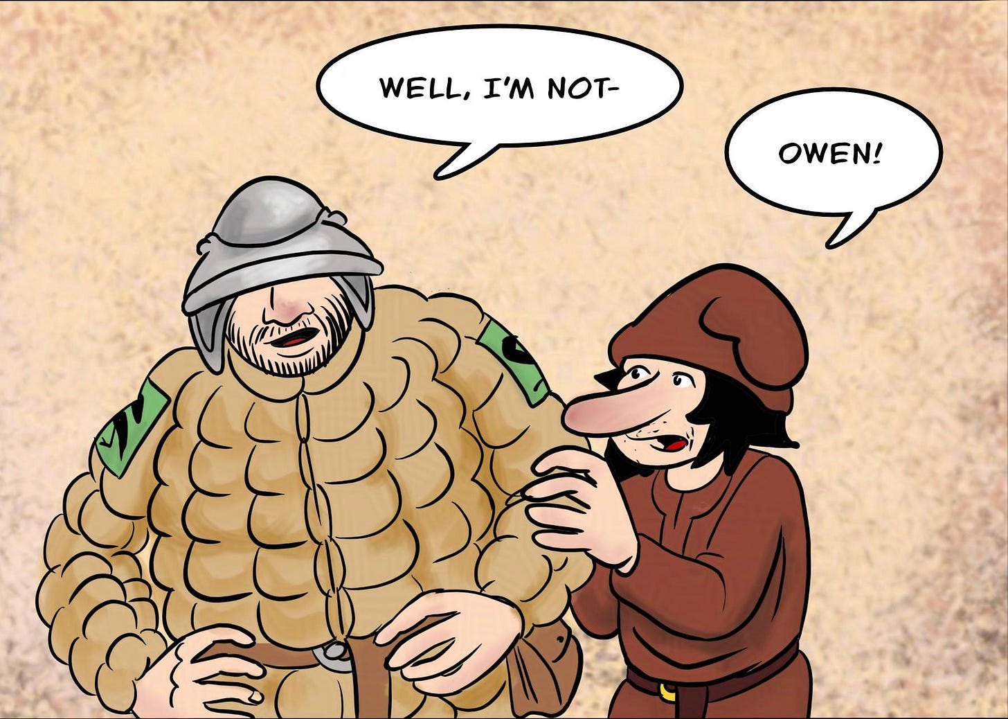 Panel 2. Owen: Well, I'm not- Bertie: Owen!