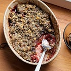 plum and poppyseed crisp