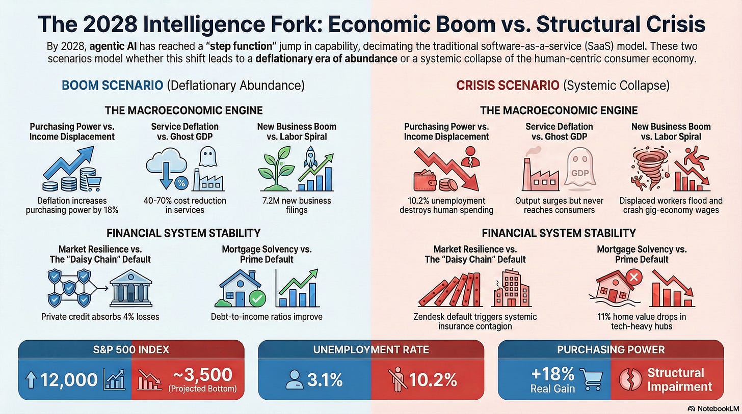 The 2028 Global Intelligence Boom vs. Crisis