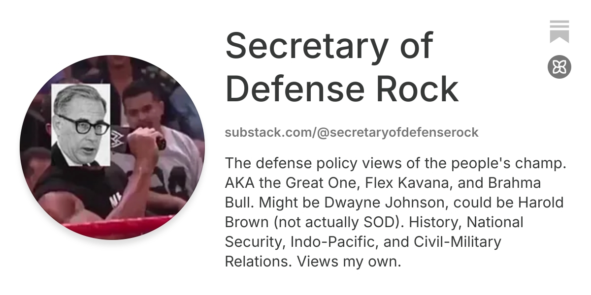 Secretary of Defense Rock | Substack