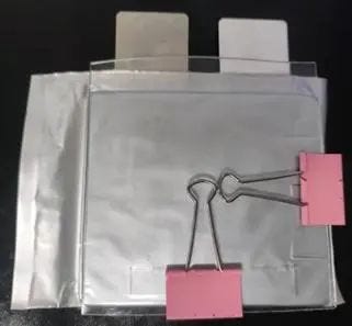 NCM523 graphite pouch cells used forformation temperature and SEl film volume expansion testing, 2400 mAh theoretical capacity