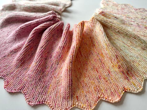 Various pictures of my completed Manderley Scarf