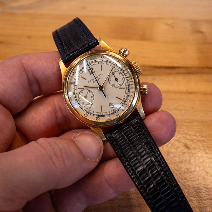 Patek Philippe ref. 1463 chronograph and its lovely 'Tasti Tondi' pushers.