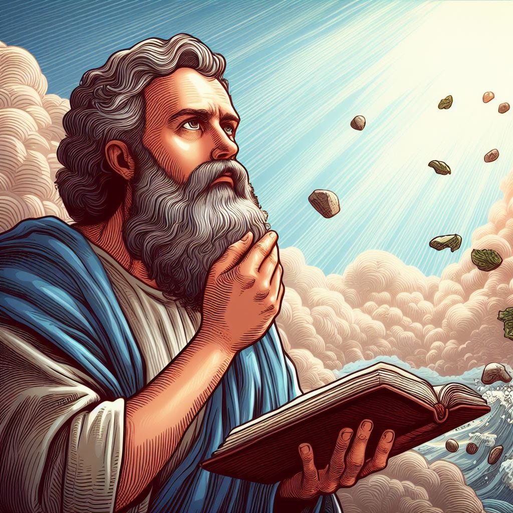 An image of the biblical character Job not losing faith in God