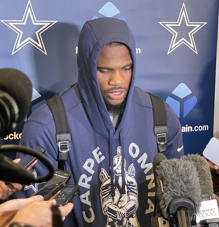 Hari Singh Nalwa featured on the hoodies given to the Dallas Cowboys players to mark the theme for this football season: Carpe Omnia