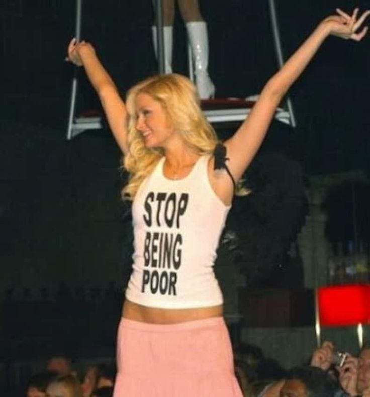 Stop being poor