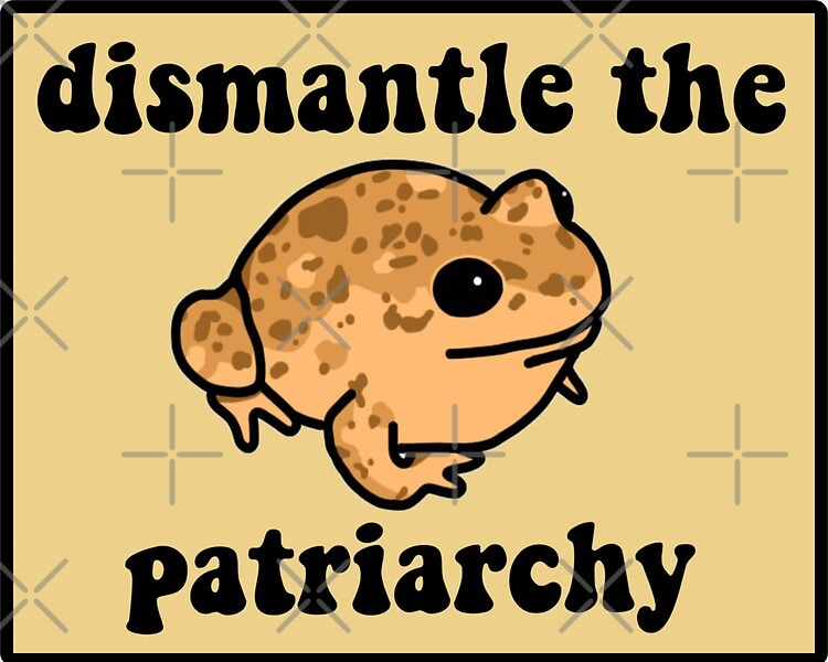 Dismantle The Patriarchy Frog Sticker