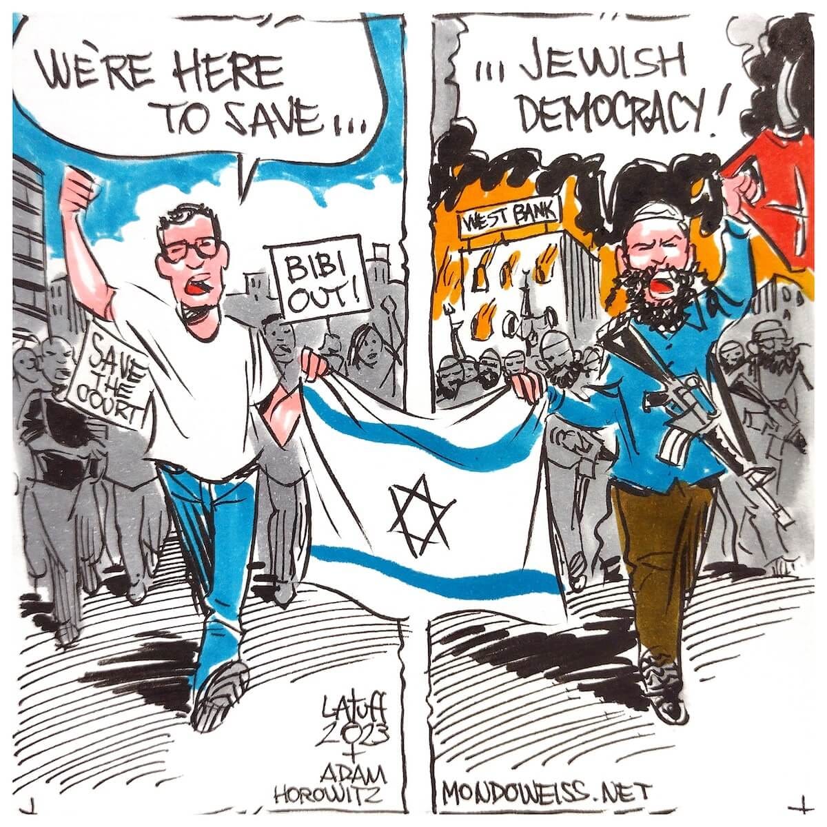 The blue and white-washing behind Israeli calls for 'democracy' – Mondoweiss
