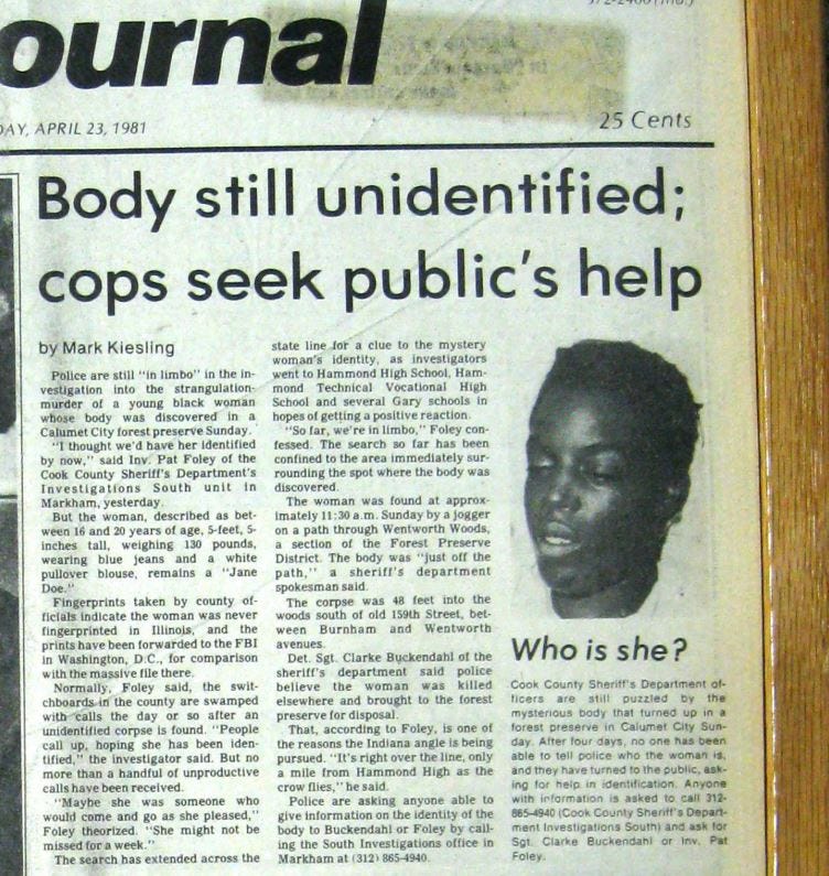 Calumet City Jane Doe