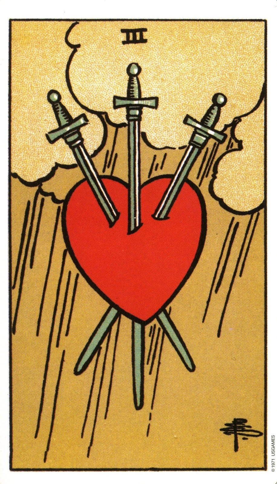 Three of Swords - Rider Waite Smith Three of Swords - Rider Waite Smith
