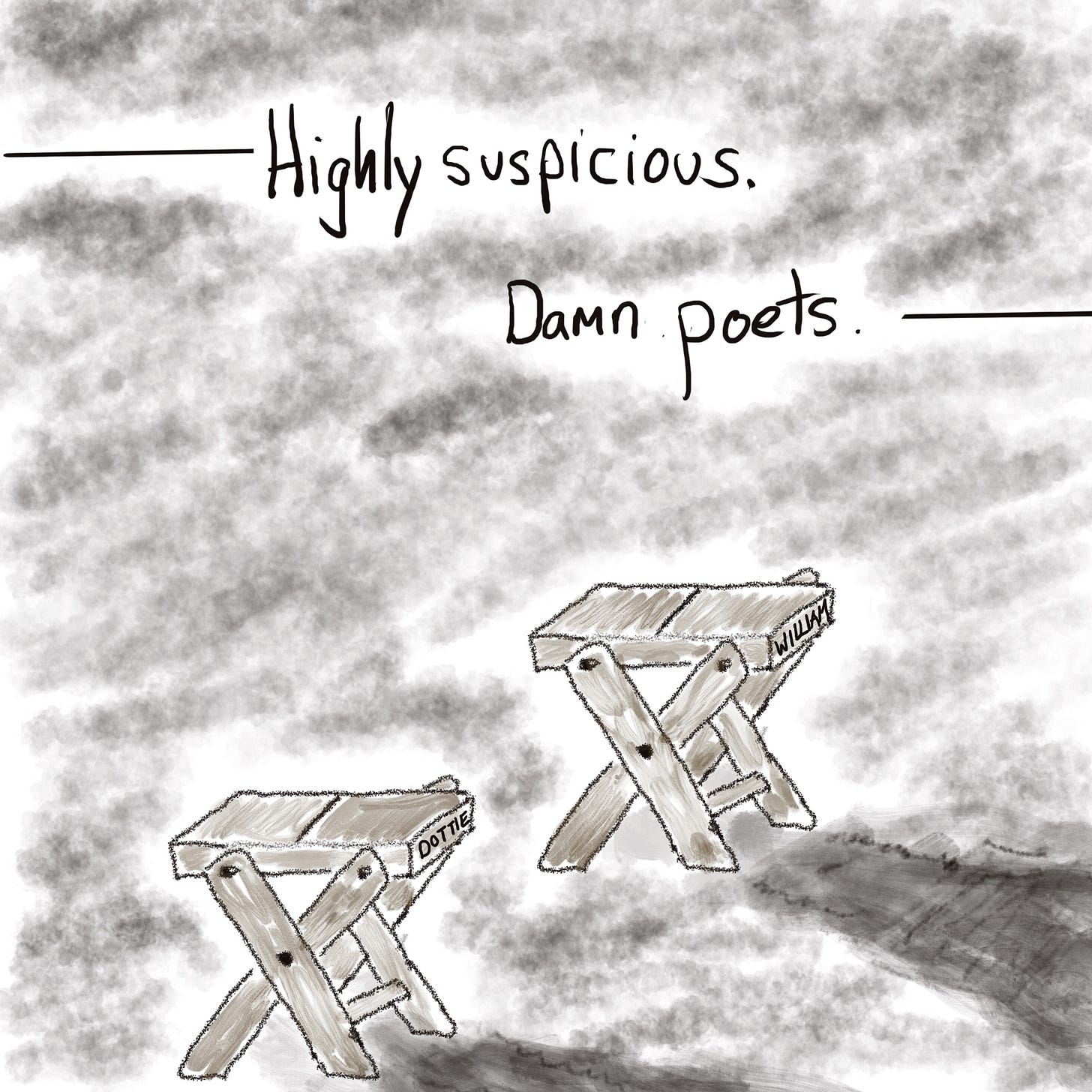Dorothy and William Wordsworth's camp stools