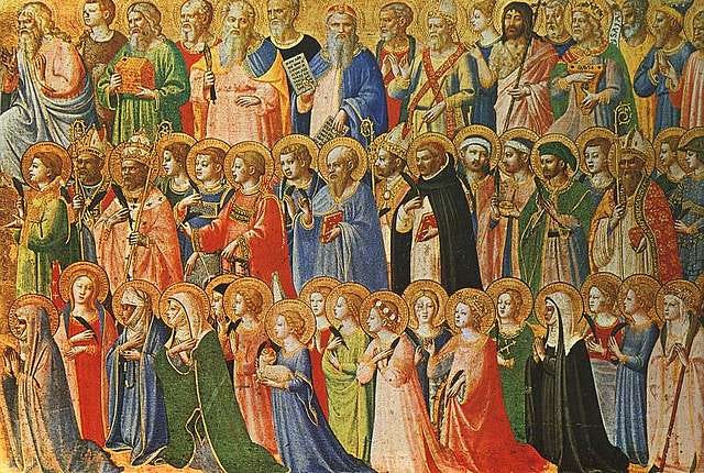 All-Saints - A painting of a large group of people