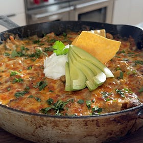 Creamy Chicken Enchilada Skillet