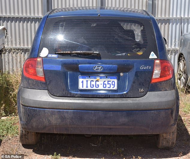 Benjamin's abandoned vehicle was discovered in the shrub