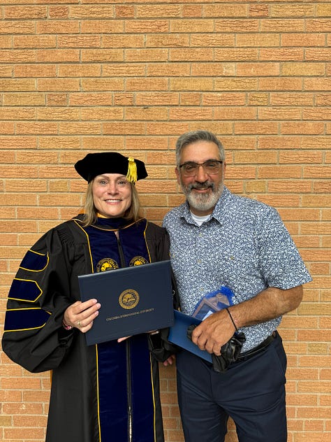 Photos of a college graduation