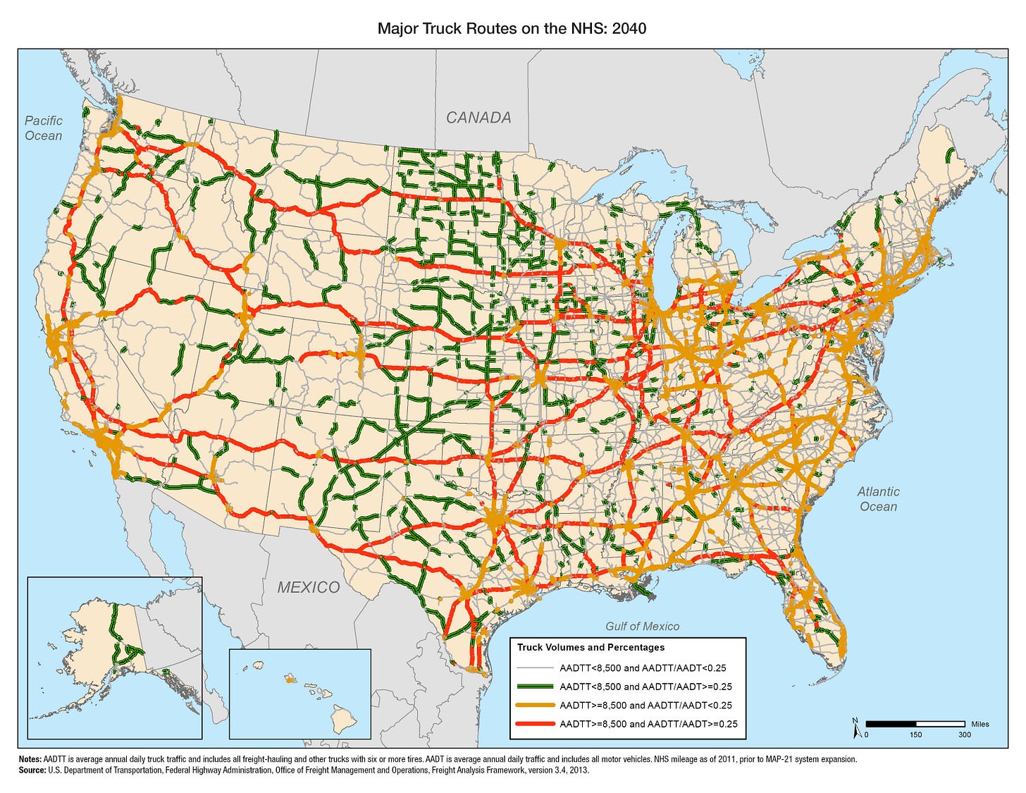 Major Truck Routes on the National Highway System: 2040 - FHWA Freight Management and Operations Major Truck Routes on the National Highway System: 2040 - FHWA Freight Management and Operations