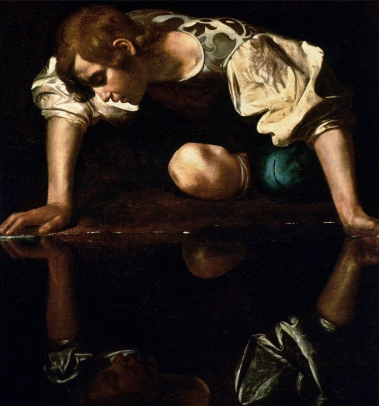Narcissus—Caravaggio – ANN TREBOUX CREATIVE DESIGNER/PAINTER