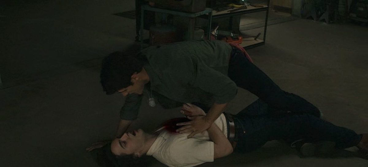 Drake Rodger laying on top of hot Kyle man bleeding out in Millie's garage. Drake Rodger laying on top of hot Kyle man bleeding out in Millie's garage.