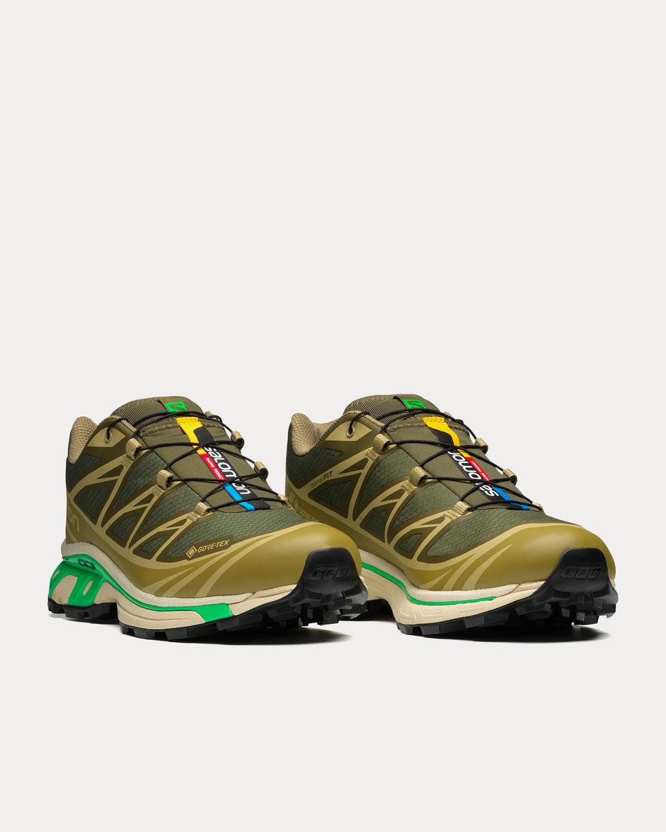 Salomon XT-6 Gore-Tex Olive Night / Dried Herb / Almond Milk Low Top  Sneakers