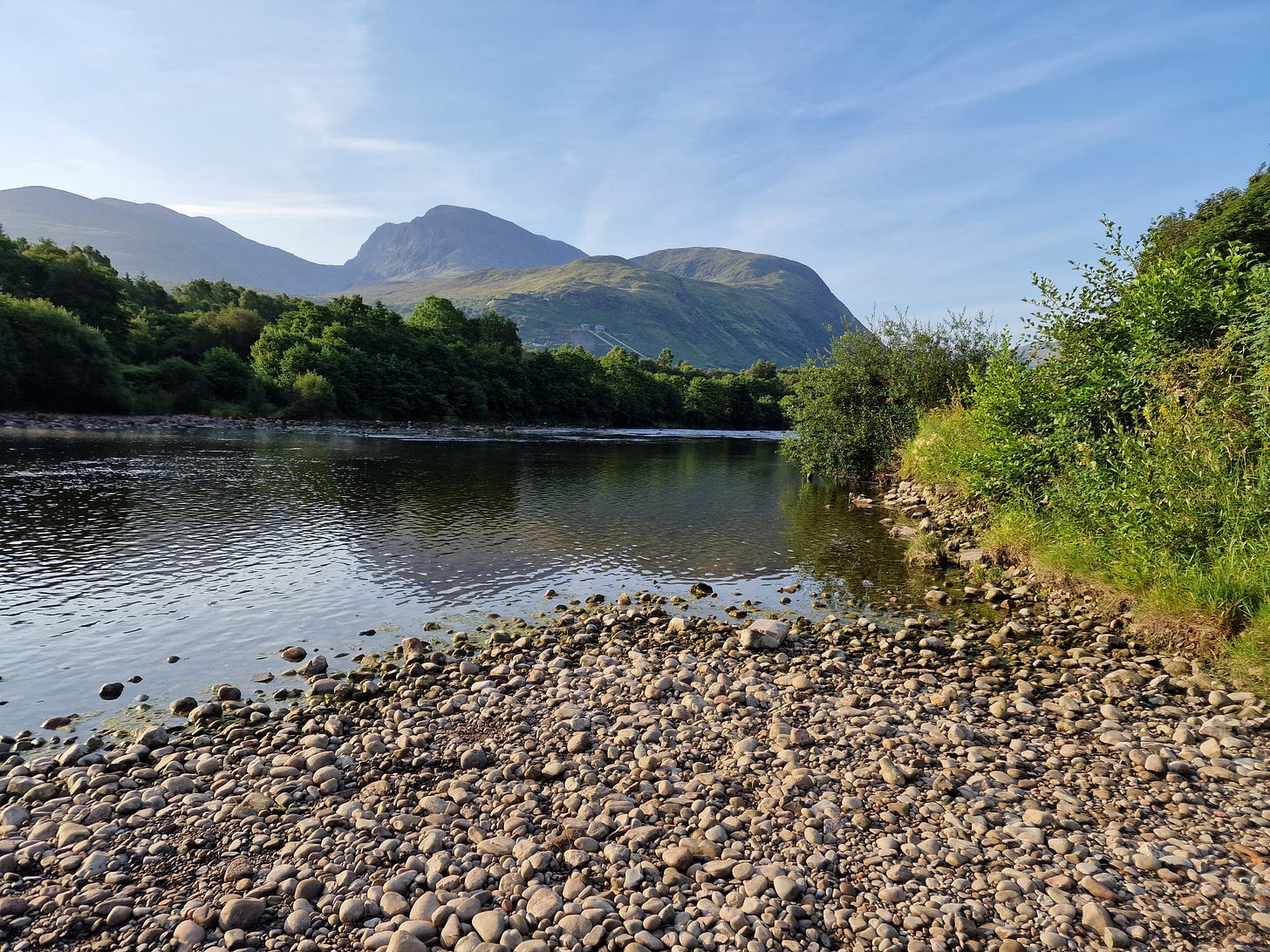 River by our campsite in Fort William