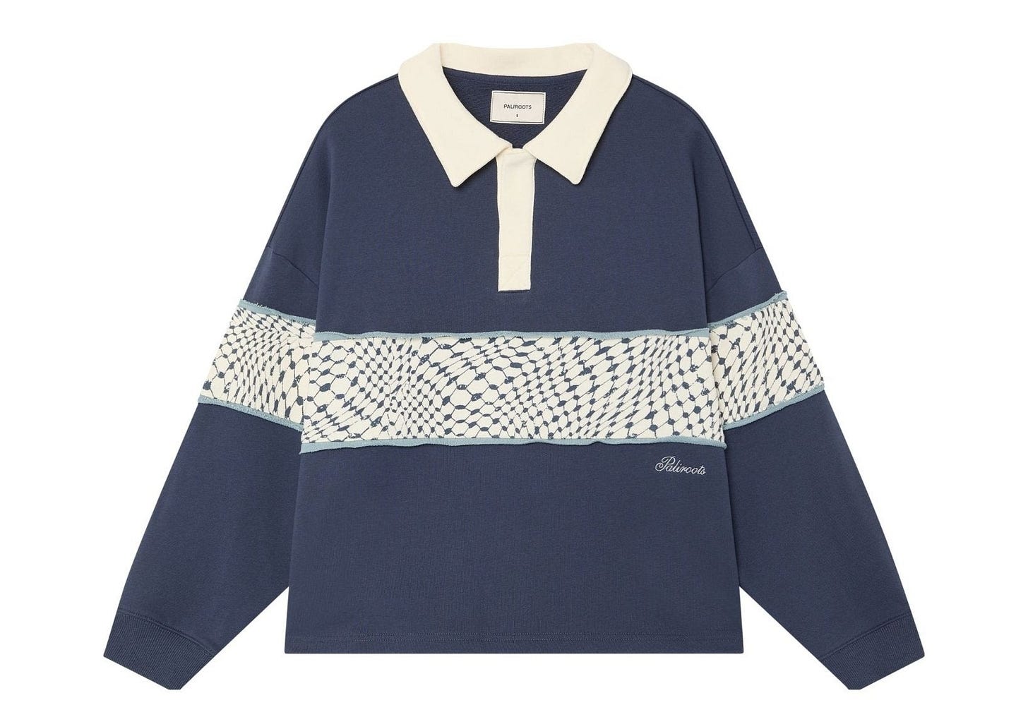Fishnet Rugby Sweatshirt Navy - PaliRoots