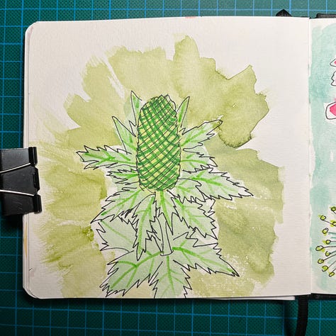 Photos des 9 dessins que j'ai réalisés pendant la session.