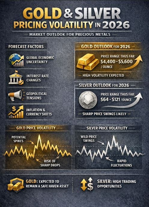 Gold and Silver Pricing Volatility In 2026
