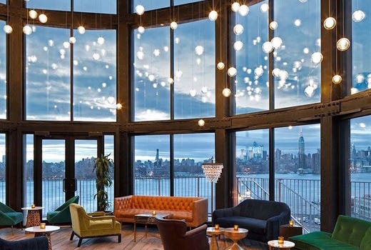 $199: 4 Hour Premium Open Bar &amp; Food NYE At Water Tower Bar (a $268 Value)  | Williamsburg Hotel | nye 2020 | pulsd NYC