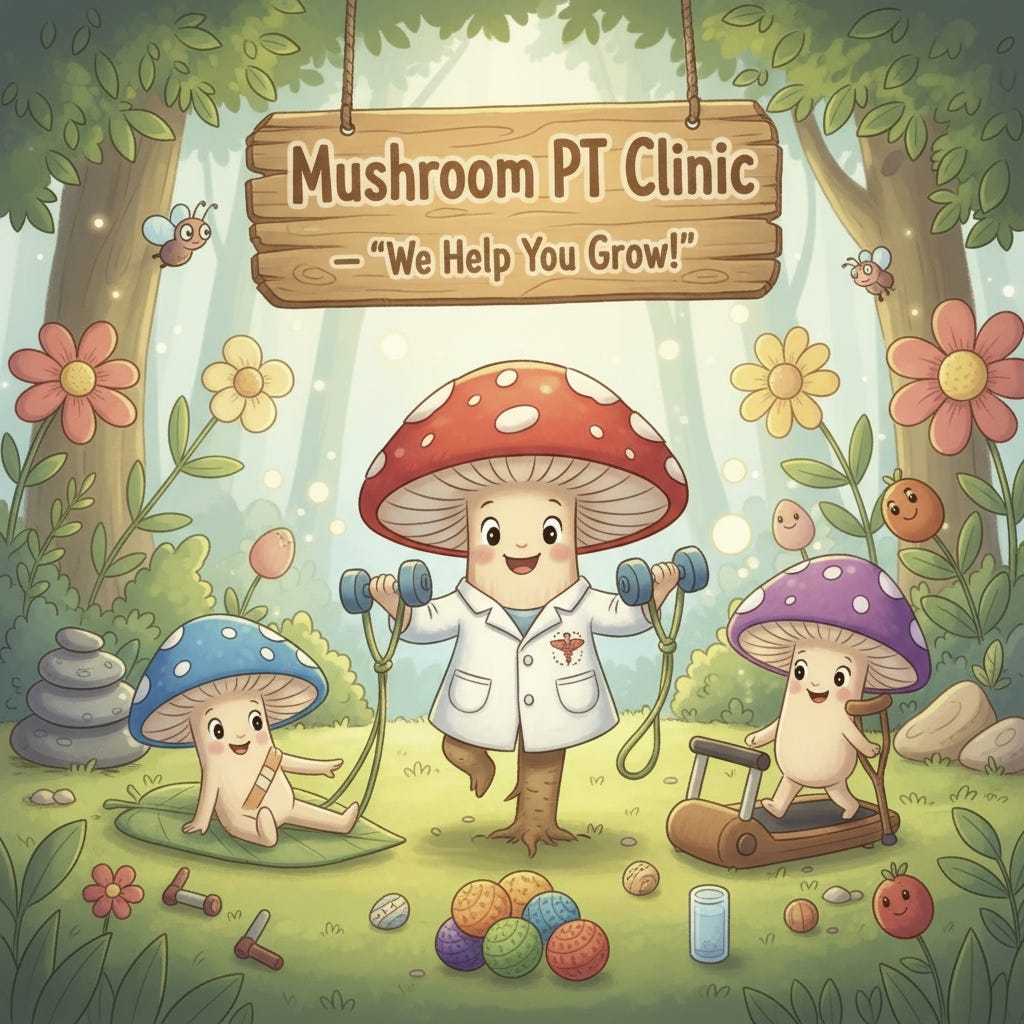 A cartoon of mushrooms in a forest

AI-generated content may be incorrect.