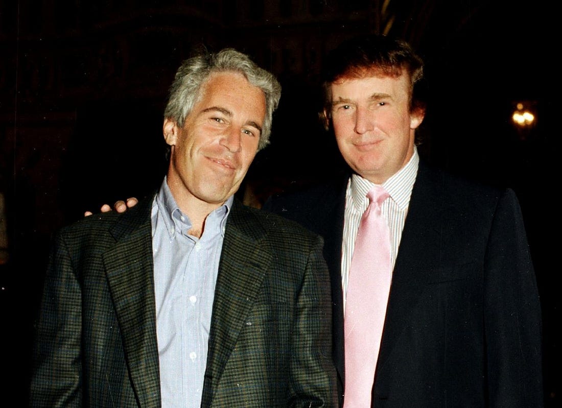 Jeffrey Epstein and Donald Trump at Mar-a-Lago.