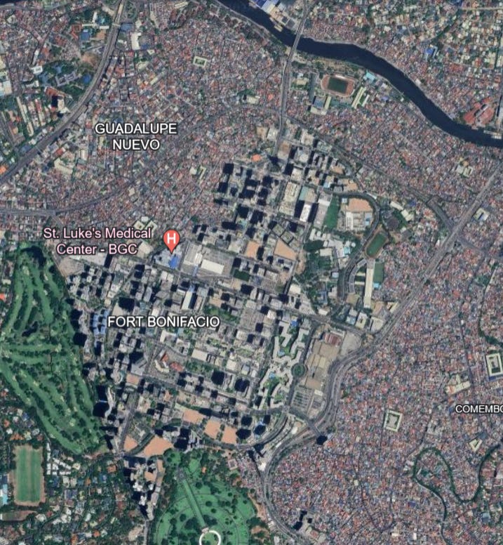In BGC, there's one skyline but two worlds