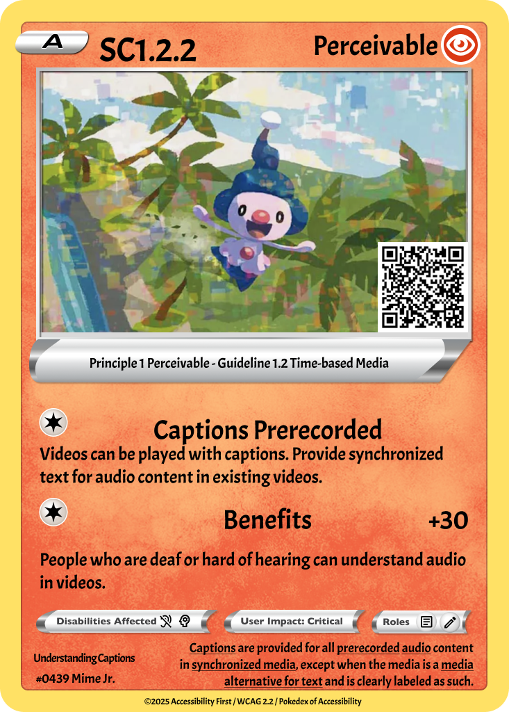 Information on SC1.2.2 is written on a Pokemon Trading Card style showing off Pokemon Mime jr. Content in following section.