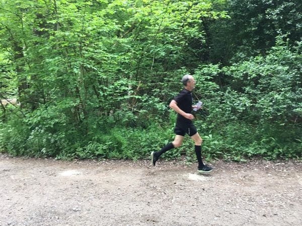 Charlie finishing Stage 19.