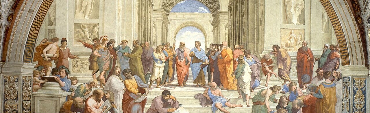 Ficheiro:"The School of Athens" by Raffaello Sanzio da Urbino.jpg –  Wikipédia, a enciclopédia livre